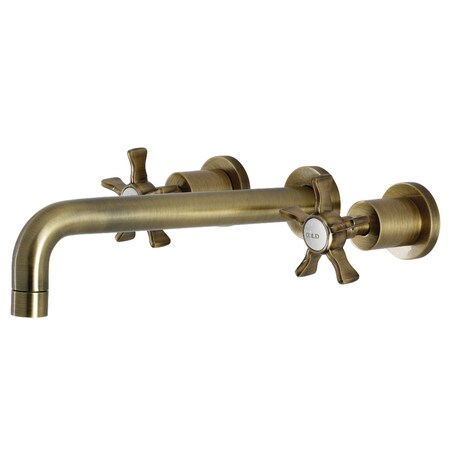 Kingston Brass KS8023NX Two-Handle Wall Mount Tub Faucet, Antique Brass KS8023NX